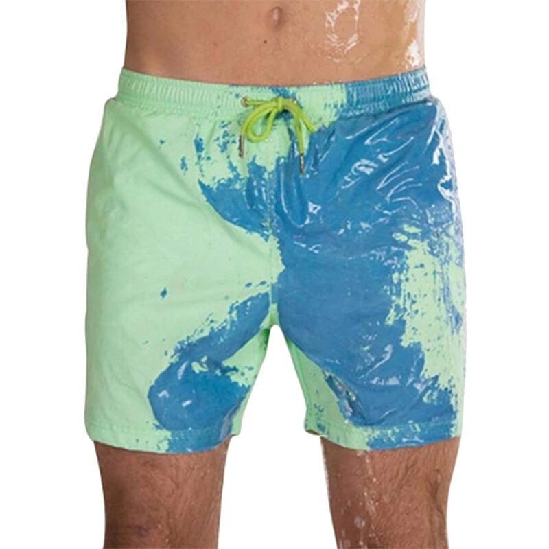 1 dni statek tanie magiczne zmień kolor szorty plażowe kąpielówki męskie stroje kąpielowe szybkie suche szorty kąpielowe szorty plażowe