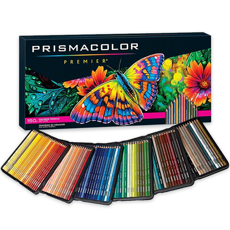 PRISMACOLOR-lápices de colores profesionales, lapiceros oleosos de 24/48/72/132/150 colores, útiles escolares y de oficina