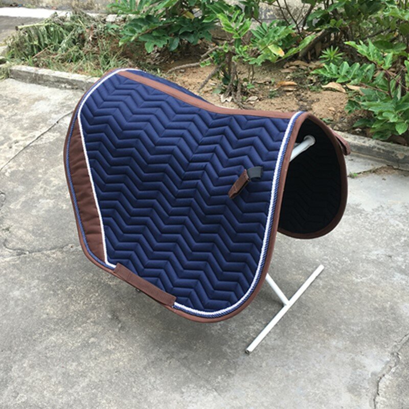 Подушки конского седла подкладка из полностью хлопчатобумажной ткани, коврик для седла для прыжков, синяя декоративная подушка для седла, шнур верховая