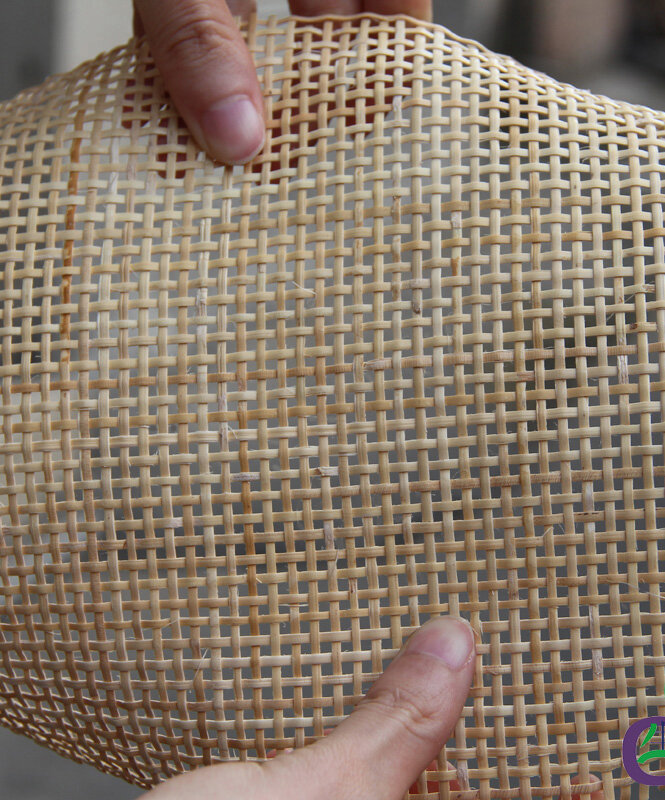 Sábana de ratán natural de Indonesia para exteriores, rejillas cuadradas de 40cm y 45cm de ancho, accesorio de material para cama y sofá