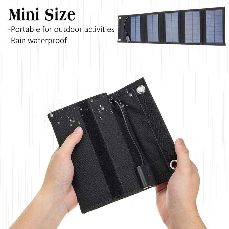 70W Foldable USB Solar Panel Solar Cell Portable Folding Waterproof Solar Panel Charger Outdoor Mobile Power Battery Charger