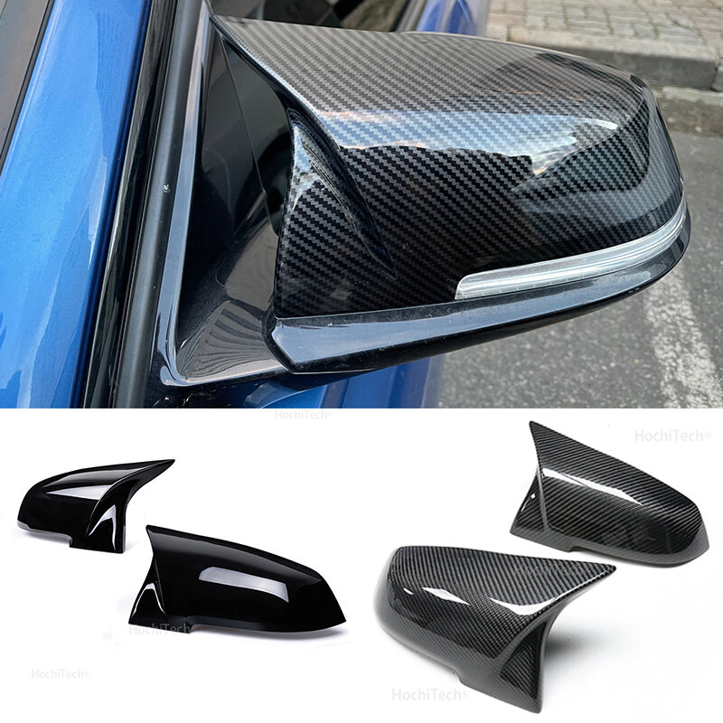 2 قطعة مرآة الرؤية الخلفية غطاء كاب الكربون الأسود ل BMW F20 F21 F22 F23 F30 F32 F36 X1 E84 F87 ألياف الكربون نمط اكسسوارات