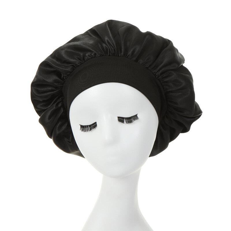 Bonnets de cheveux de nuit pour femmes, Bonnet soyeux en Satin Double couche, couvre-tête réglable, chapeau pour cheveux bouclés et élastiques, accessoires de coiffure