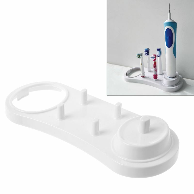 Soporte eléctrico para cepillo de dientes, soporte para cabezal de cepillo de baño, 4 cabezales, 1 cepillo de dientes y 1 cargador