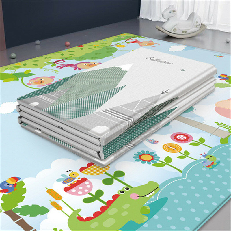Waterproof Baby Play Mat Baby Room Decor Home Foldable Child Crawling Mat Double-sided Kids Rug Soft Foam Carpet Game Playmats