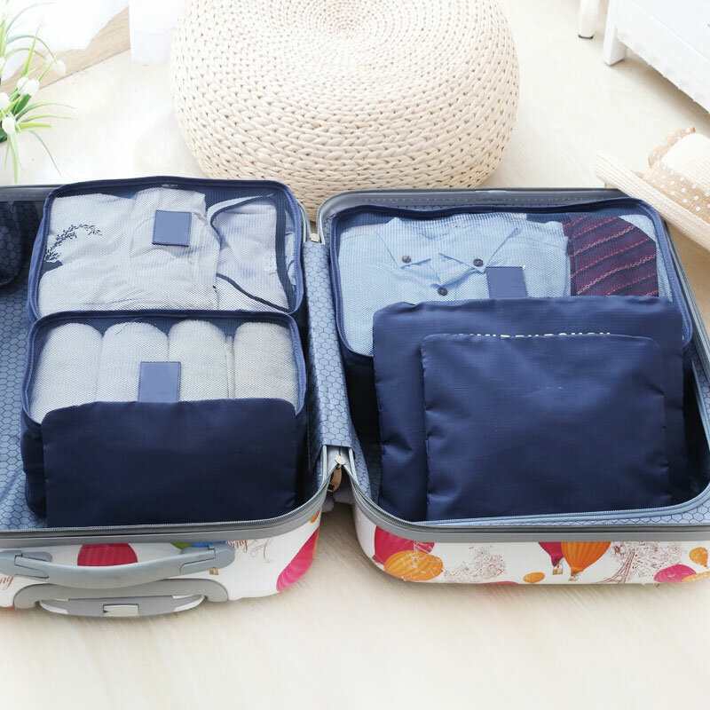 旅行パッキングキューブセットトイレタリーキットバッグ荷物主催旅行保存袋旅行多機能服ベスト