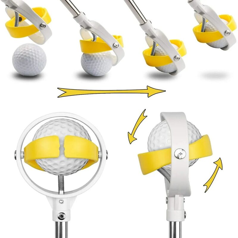 Golfbal Pick Up Gereedschap Telescopische Golfbal Retriever Teruggetrokken Golf Pick Up Automatische Vergrendeling Scoop Picker Golfbal Catcher