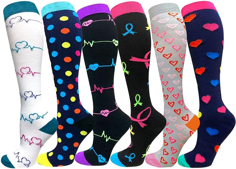 Компрессионные чулки, женские спортивные носки для бега, до колена, для диабетиков, варикозного расширения вен, Edema, мужские аналогичные