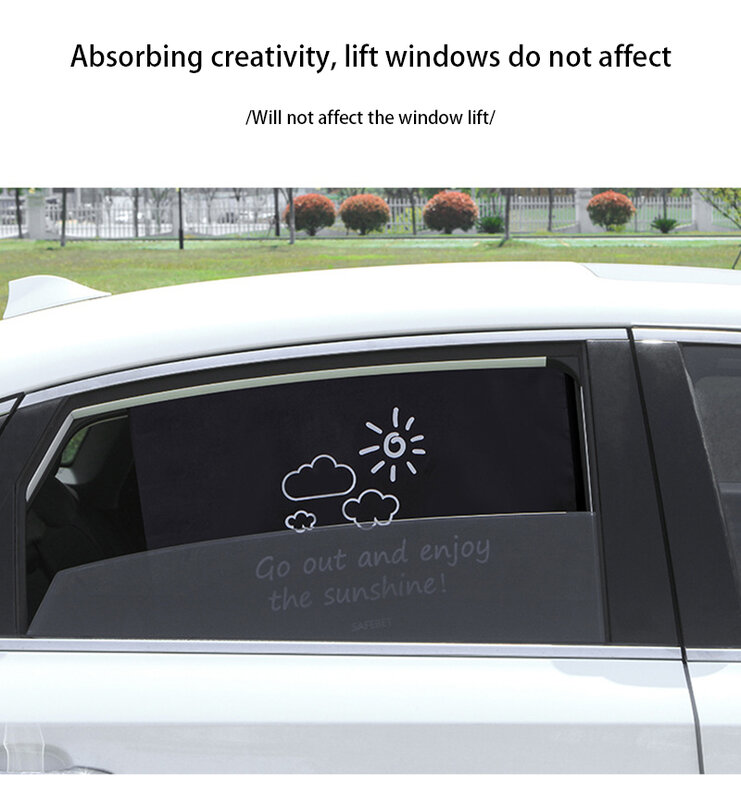 Магнитная занавеска для автомобиля, солнцезащитный козырек, мультяшный универсальный солнцезащитный козырек для боковых окон, защита от УФ-лучей для детей
