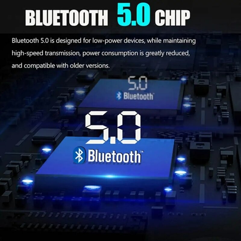 Auto Handsfree Bluetooth 5.0 Fm Transmitter Car Kit MP3 Modulator Speler Draadloze Handsfree Audio Ontvanger Dual Usb Fast lader