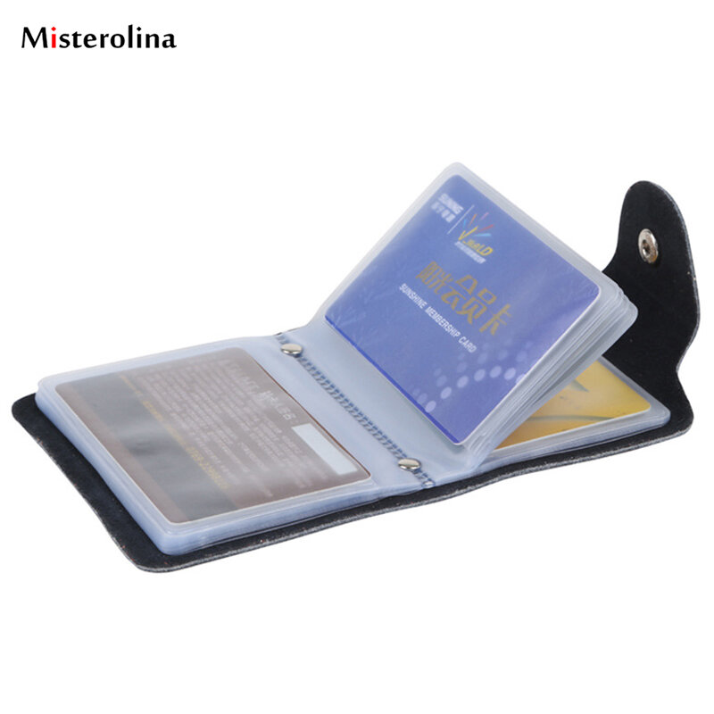 Moda PU skóra funkcja 12/24 etui na karty wizytówki karty kobiet na kartę kredytowa, dowód osobisty torba mężczyźni karty etui na paszport portfel Pas Y7Q3