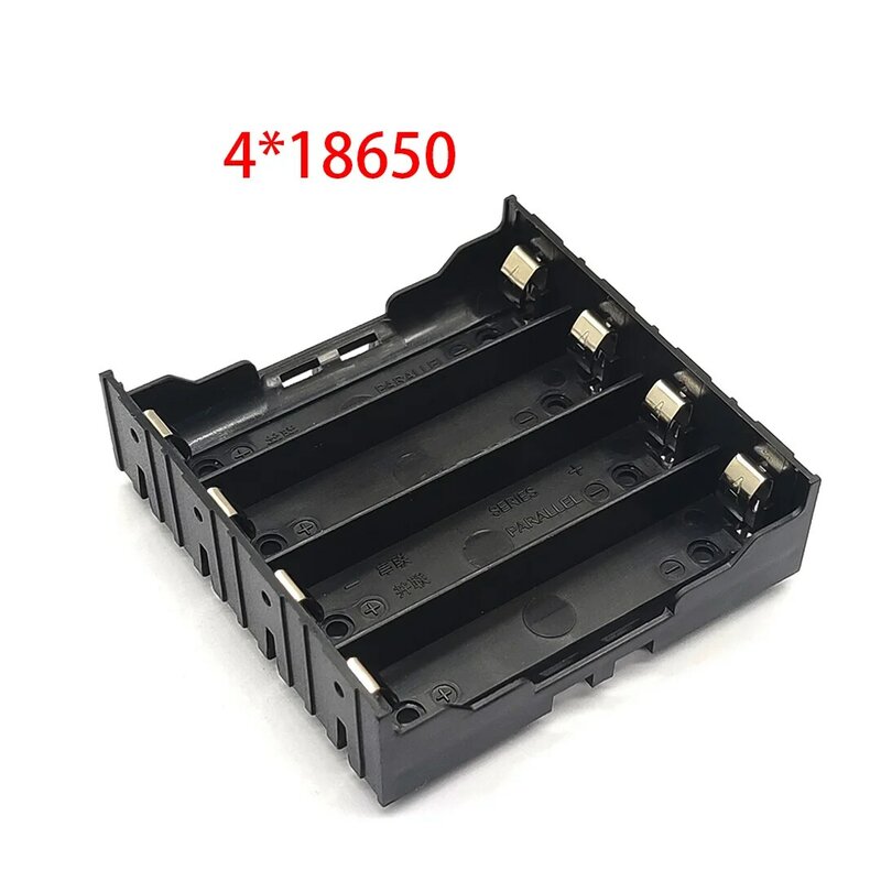 Casing Power Bank 18650 ABS DIY baru 1X 2X 3X 4X 18650 casing kotak penyimpanan penyimpan baterai 1 2 3 4 Slot wadah Pin keras baterai