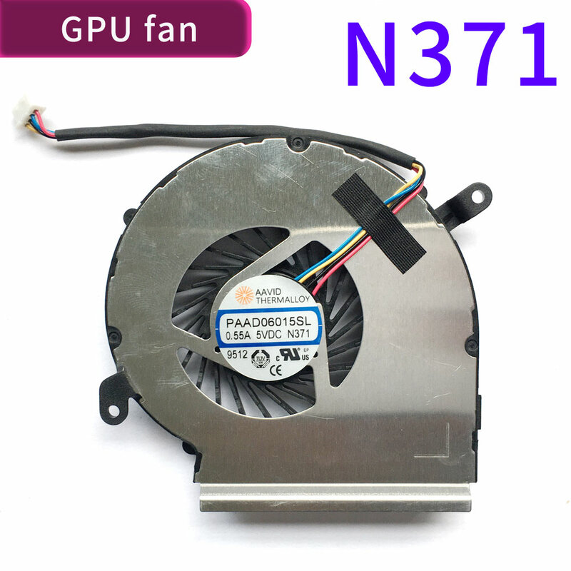 Ventilador de refrigeración para ordenador portátil, enfriador de GPU para MSI GE62VR, GP62MVR, GL62M, MS-16JB, 16J9, PAAD06015SL, N366, N402, N371, N403, DC 5V, 0.55A, 4 pines