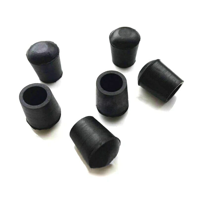Black Rubber Chair Table Feet Furniture Stick Pipe Tubing Tube Insert Plug Bung End Cover Caps 12/14/14/15/16/19/20/22/25mm~45mm