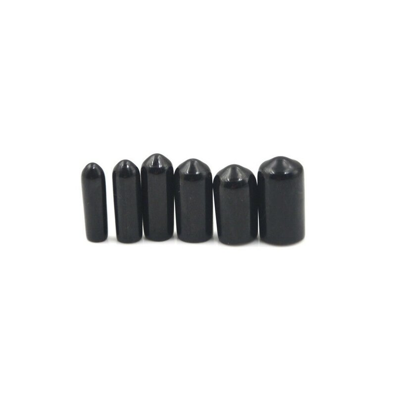 Kit de clasificación de protectores de goma para tubería de acero, tapa roscada de goma de vinilo de PVC de 3-25mm, 10/25/50 piezas