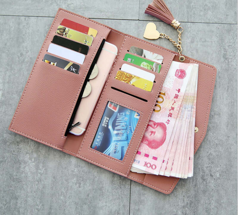 Women Wallets Phone Clutch Bag Purses Long Wallets For Girl Ladies Money Coin Pocket Card Holder Tassel  Wallets  New
