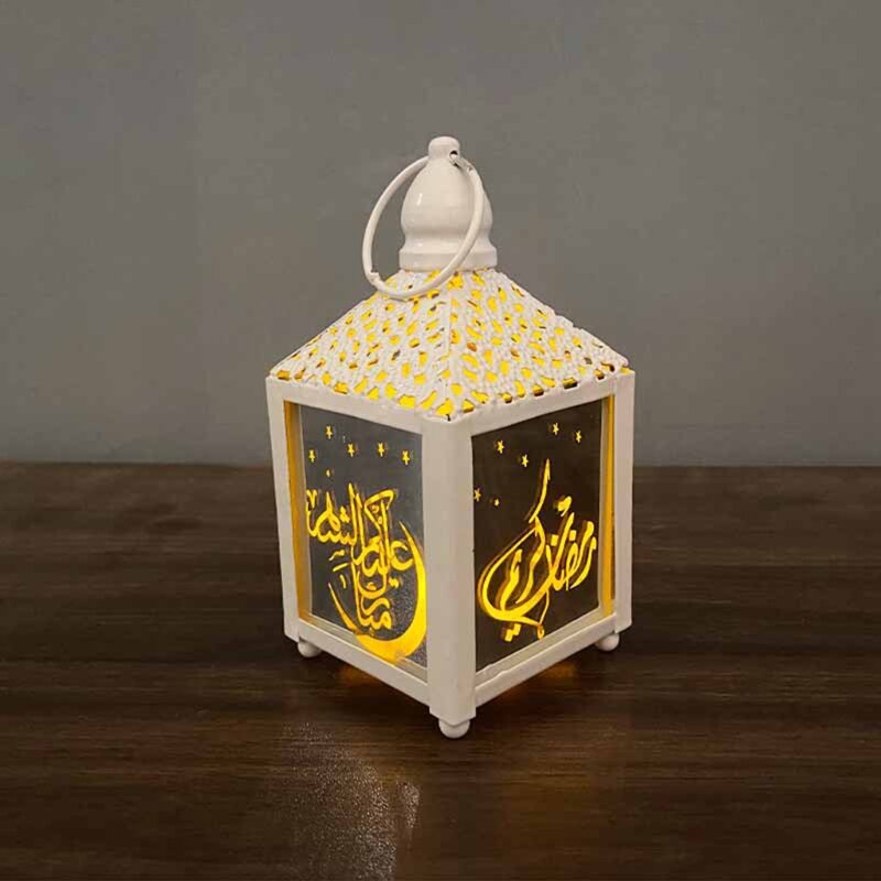 Elegante luz colgante cuadrada de Ramadán Eid Mubarak Element Light Eid Ramadán, lámpara de Ramadán, envío directo