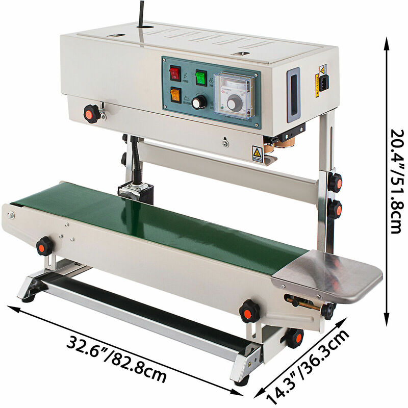 Vevor FR-900 vertical contínuo/horizontal máquina de selagem 700w automático aferidor do pvc que codifica o logotipo plástico para a linha de produção