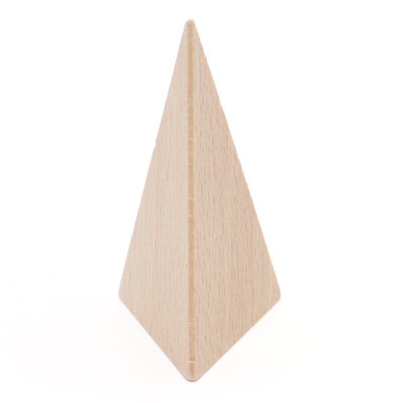 Holz Geometrische Feststoffe 3-D Formen Montessori Lernen Ressourcen für Schule Zu Hause Y4UD