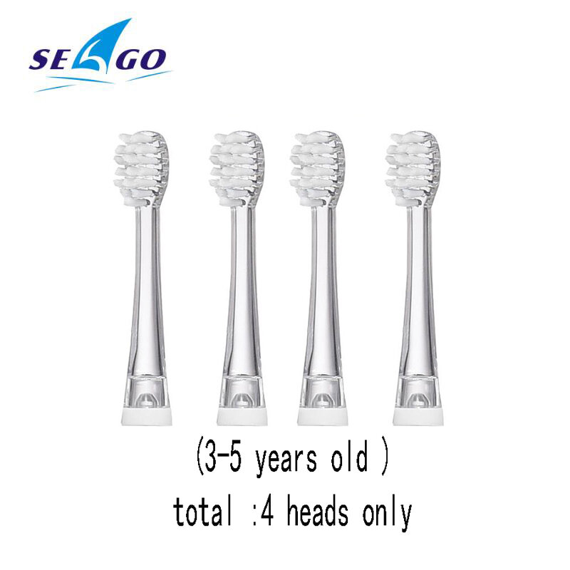 Seago YCSG-831 kepala sikat gigi elektrik anak, kepala pengganti sikat gigi elektrik untuk Seago EK6 977 4 buah