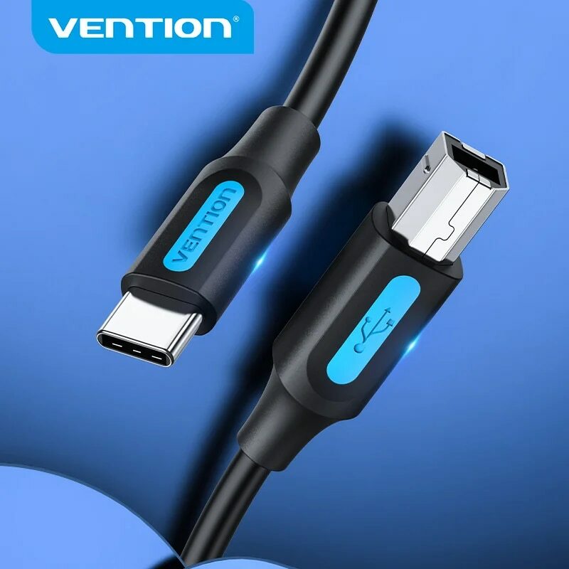 Vention USB C to USB Printer Cable for MacBook Pro Scanner Fax machine HP Canon Dell Samsung Printer Type C 2.0 Printing Cord