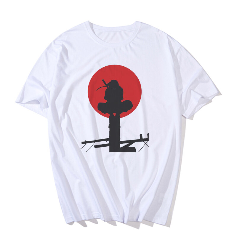 Женская футболка с логотипом Наруто Акацуки, аниме Итачи Учиха, уличная одежда для мужчин и женщин на лето