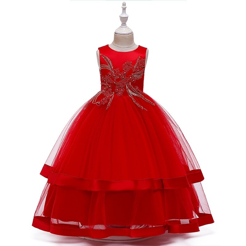 Letnia elegancka sukienka księżniczki sukienki dziecięce dla dziewczynek wieczorowa sukienka na przyjęcie bożonarodzeniowe dziewczyny suknia ślubna dla dzieci