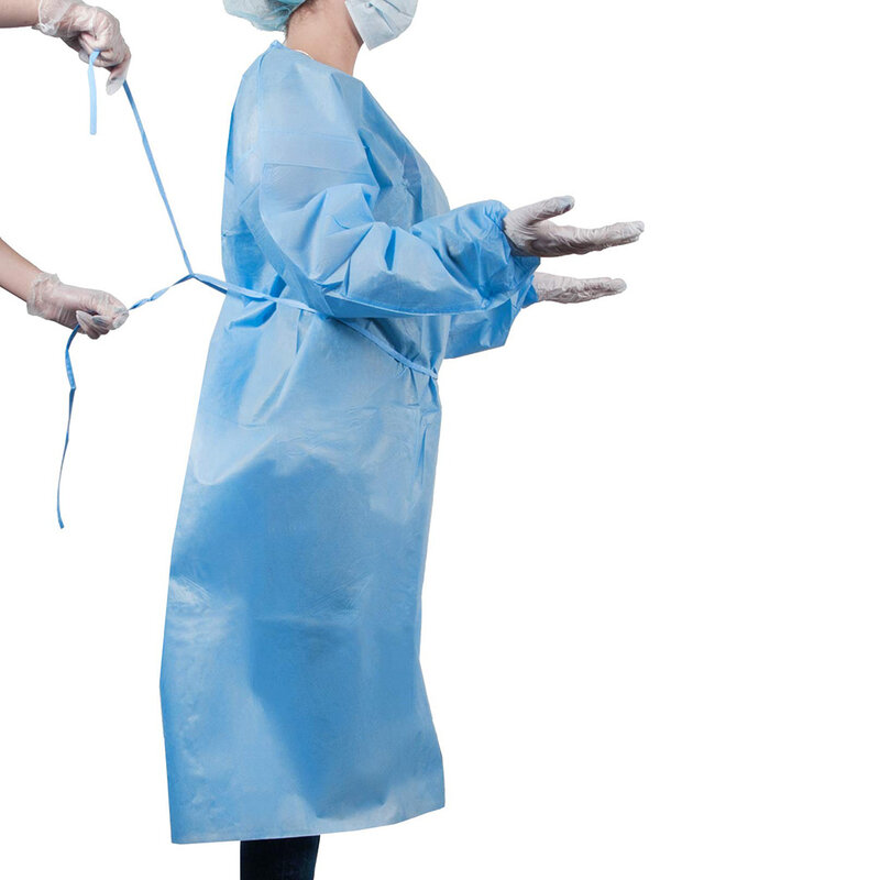 10 stücke Einweg Verband Overalls Kleid Staub-proof Isolation Kleidung Arbeit Anzug Nicht-woven Sicherheit Schutz Kleidung PPE ANZUG
