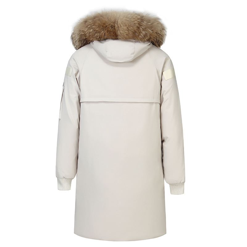 メンズ厚手のジャケット,長くて厚い,暖かい,ファッショナブルな毛皮の襟,防風,2022