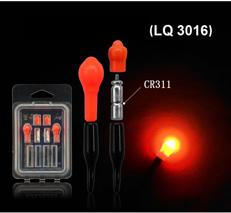Barra de luz electrónica LQ4535, aparejos de pesca nocturna, lámpara luminosa para recolección de peces, CR311 funciona con batería, 2 unidades por lote