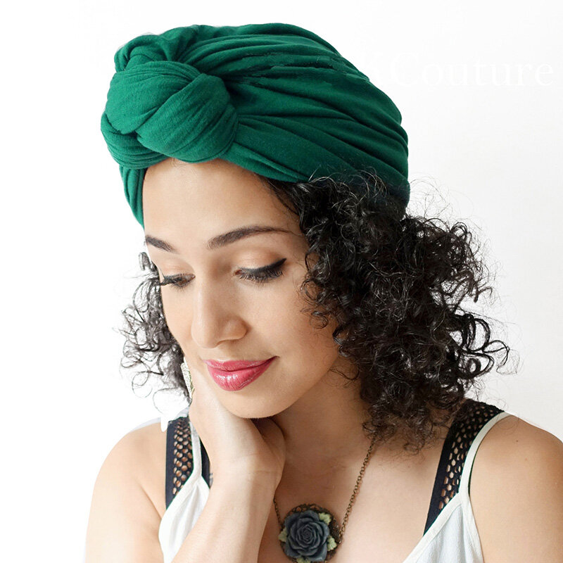 Turbante de estilo bohemio para mujer, turbante de estilo africano, accesorios para el cabello, sombrero de la India, gorro de quimio