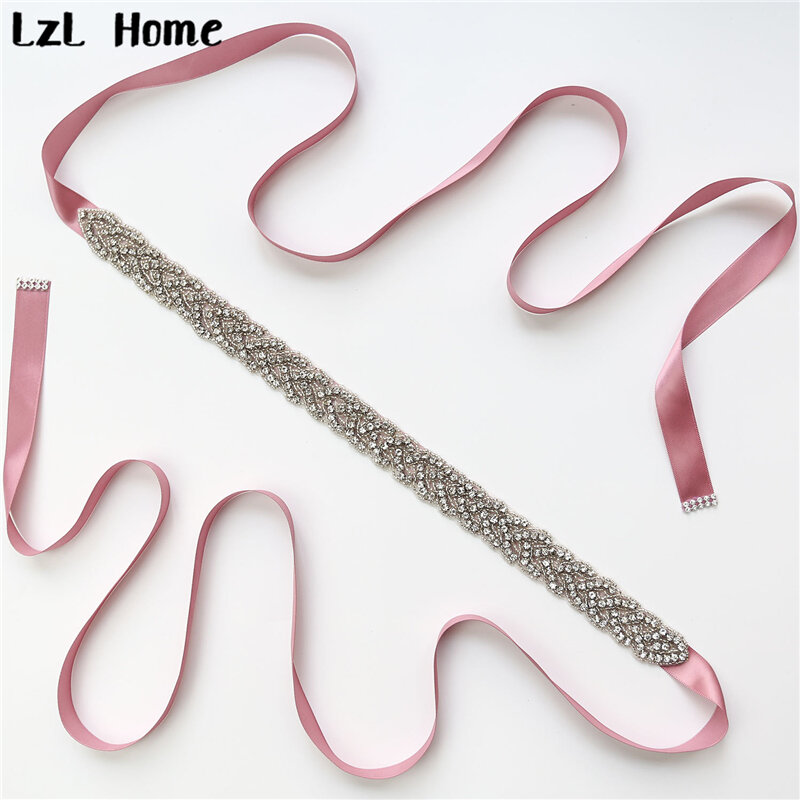 LzL Home-Cinturón de diamantes de imitación para mujer, accesorio de boda hecho a mano, cinturón nupcial más vendido, cinturón de diamantes de imitación blancos para fiesta, 100%