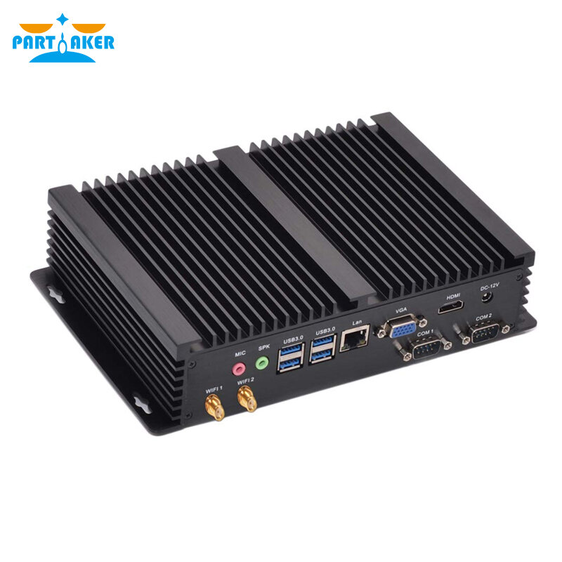Partaker PC portabel Intel Core i5 4200U, Desktop industri i3 6157U i3 7167U Win10 Linux i3 Minipc Intel NUC 4K HD RS232