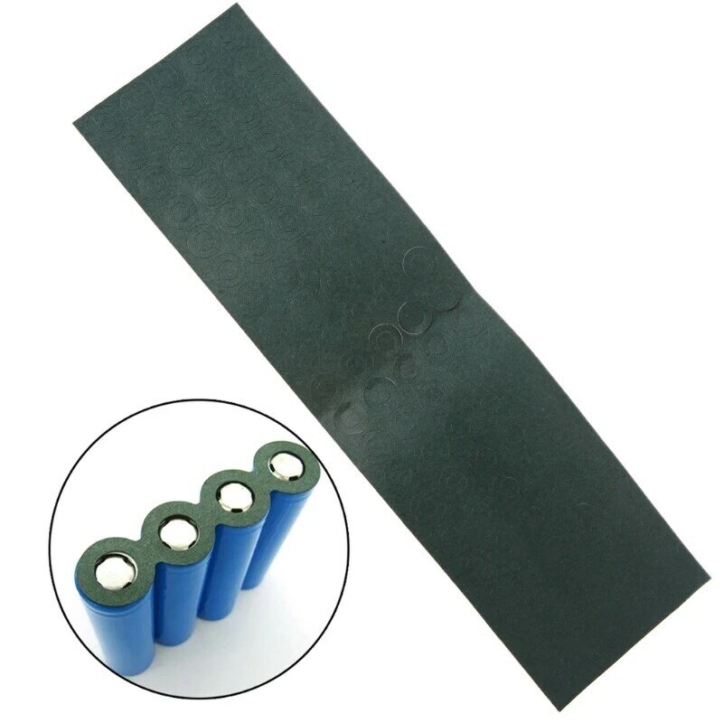 100 pçs/lote 18650 bateria anodo oco almofada de isolamento apontado cevada junta de papel