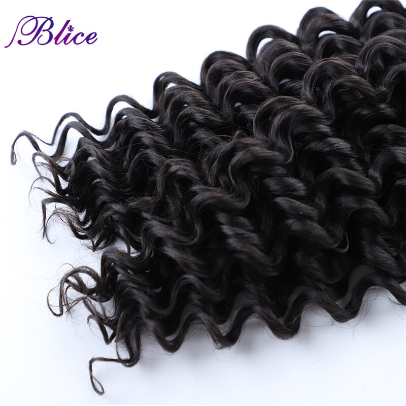 BLICE-Extensions de Cheveux Synthétiques Bouclés pour Femme, Mèches sans Trame en Vrac, Tressage au Crochet, 18 à 24 Pouces, 1 Pièce