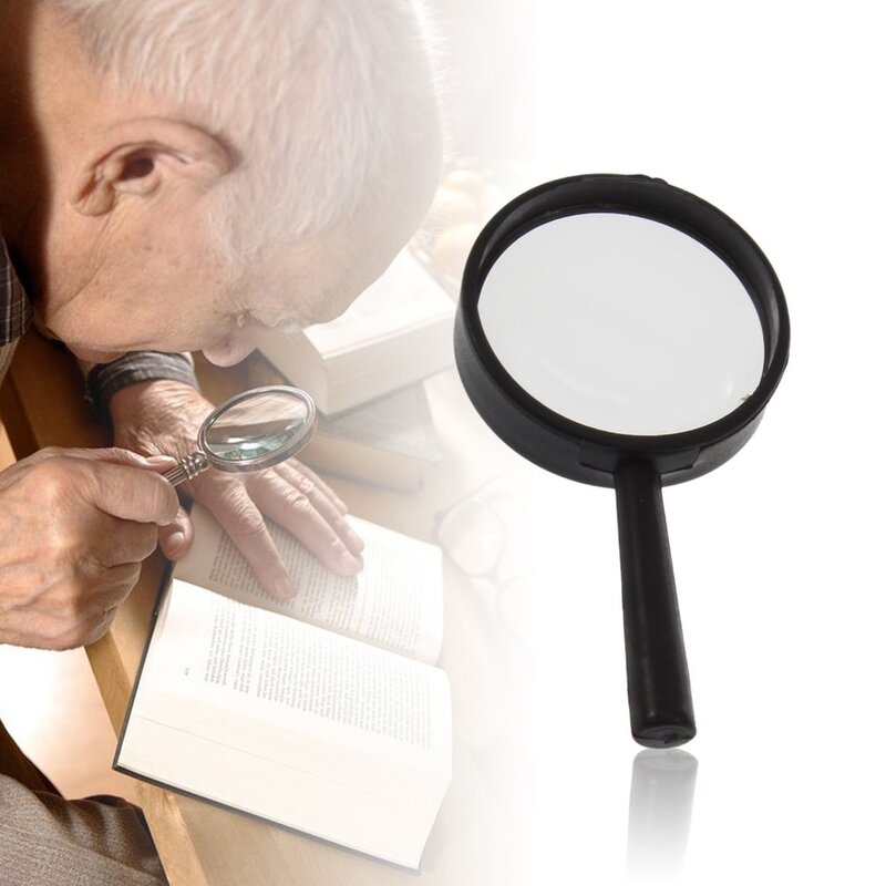 Lupa grande con lupa de anciano, gafas de lectura de mano iluminadas, microscopio de lectura, 5x