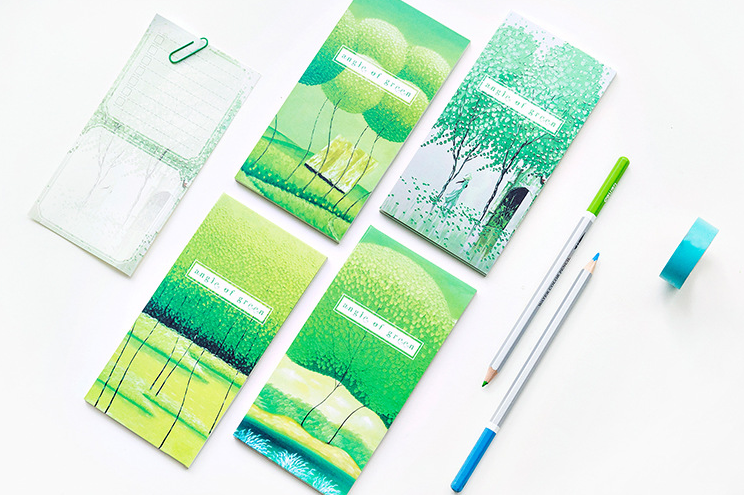 Nature green note pad memo pad(1pack=30pieces)