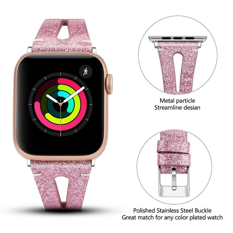 Cinturino in pelle Per Apple Watch Band 38 millimetri 44 millimetri Fascia di Cuoio Wristband di Ricambio Per Iwatch Serie 4/ 3/2/1 braccialetto 83004