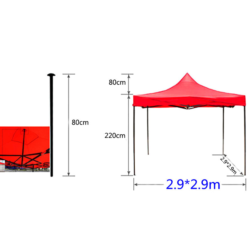 Tente de protection solaire étanche à la pluie extérieure, tente de remplacement supérieure, gazébo de jardin, couverture d'ombre solaire supérieure, 3x3m