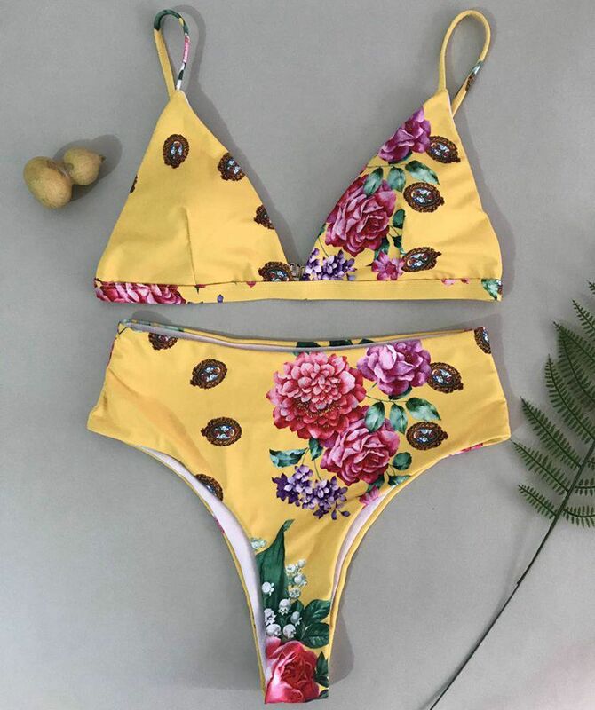 2020 verano 2 piezas Sexy traje de baño leopardo estampado de serpiente de alta cintura Bikini mujeres traje de baño Bandeau Tanga y sujetador bañador