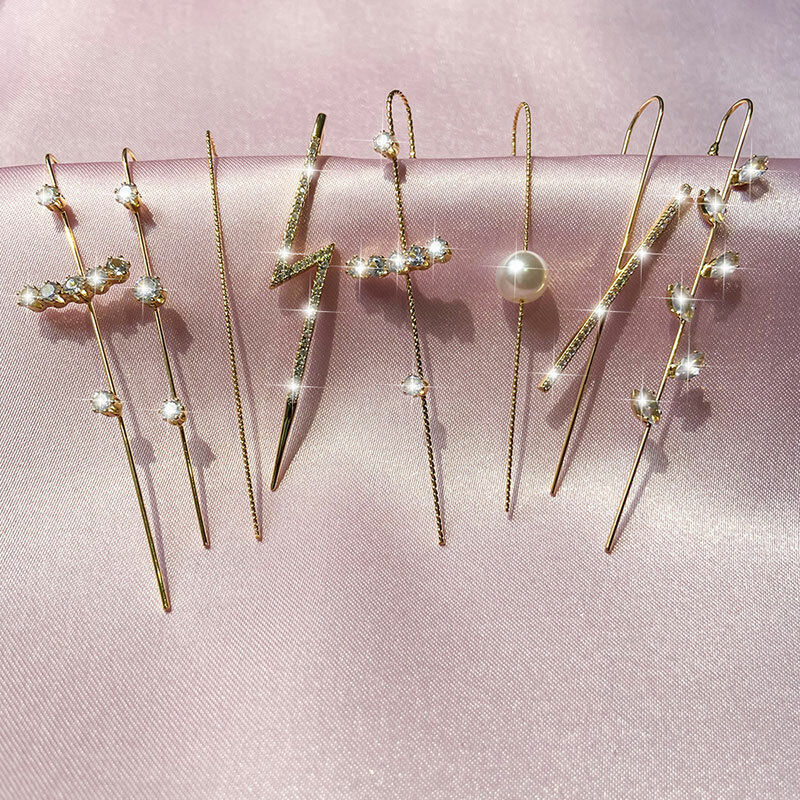 1pcs Body Jewelry Piercing Earrings for Women Fashion AAA Australia Crystal Dangle Earring Female Engagement Jewelry Gifts