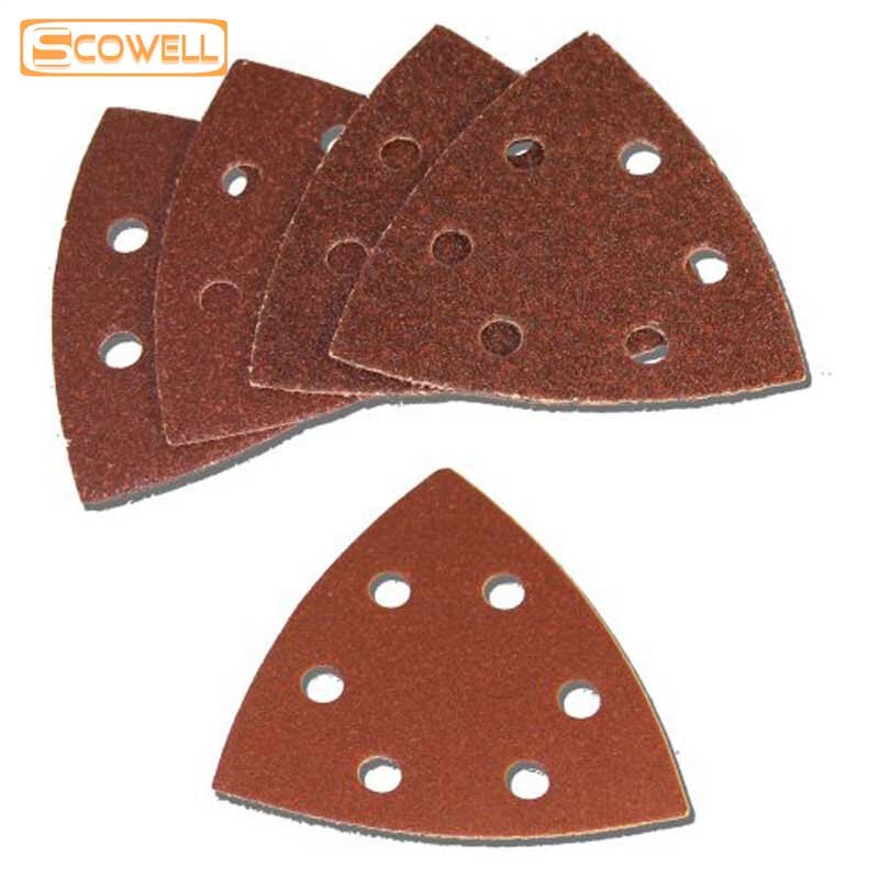 Hook Loop Triangular Sanding Pad For Starlock Oscillating Power Multi Tool Saw Blade Wood Polished Sand Paper For Grinding Wall