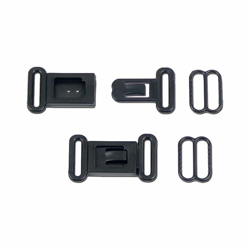 50 Sets Plastic Hardware Verstelbare Tape Accessoires Zwart Sluitingen & Haken Eye Set Strikje Clip Beha Sluiting Badmode 12mm