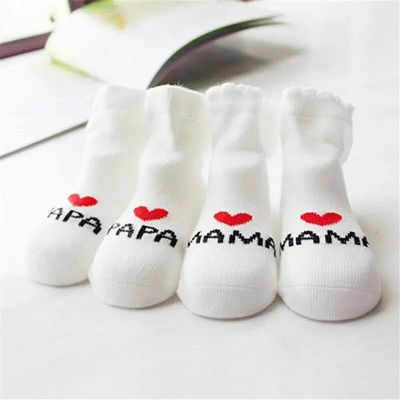 Meias de bebê meninas meninos bebê macio meias para recém-nascidos da criança listra carta impresso primavera verão infantil meias quentes 0-12 meses