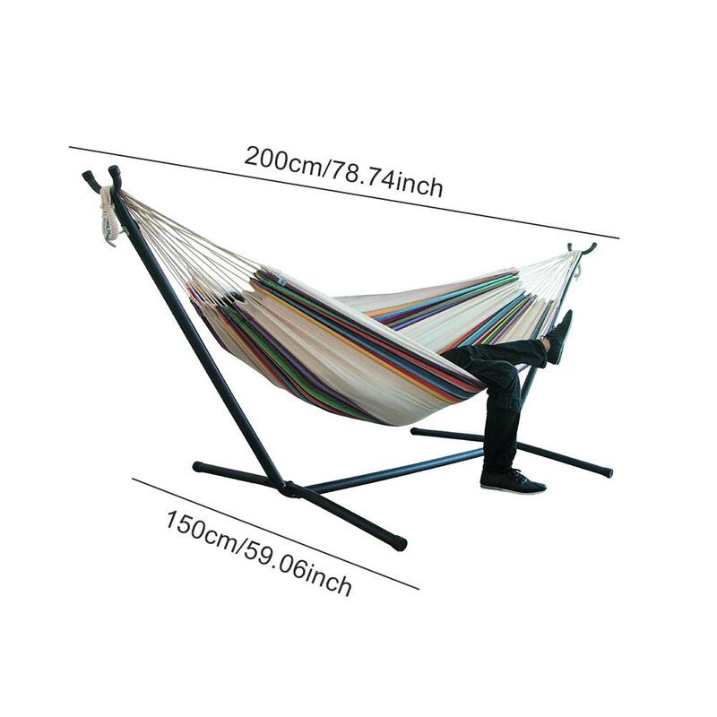 Doble hamaca grande al aire libre sin soporte de acero para jardín patio en interiores/sin estante doble hamaca silla colgante