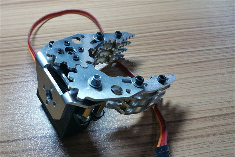 Pinza de garra de Robot de aleación de aluminio, pinza de brazo mecánico con Servos de 180 grados para Arduino, piezas de juguete de vástago de proyecto DIY