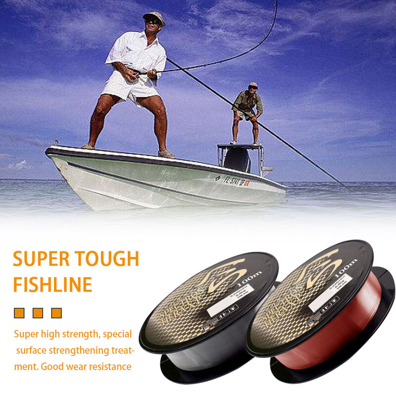 Fishing Line Spool Outdoor Camping River Sea Pond Nylon Fishing Thread Angling Accessory  Transparent  Size 0.4