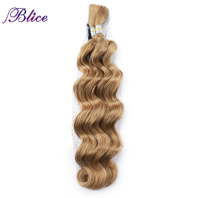 Blice Synthetic Bulk Body Wave Hair Bundles No Weft Hair Extensions 8-28Inch Crochet Braiding Hair For Women One Bundle Deal
