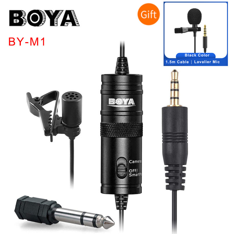 BOYA BY-M1 Label Lavalier Omni-directional Condenser Microphone for iPhone Android SONY Canon Nikon DSLR Audio Recorders микрофо