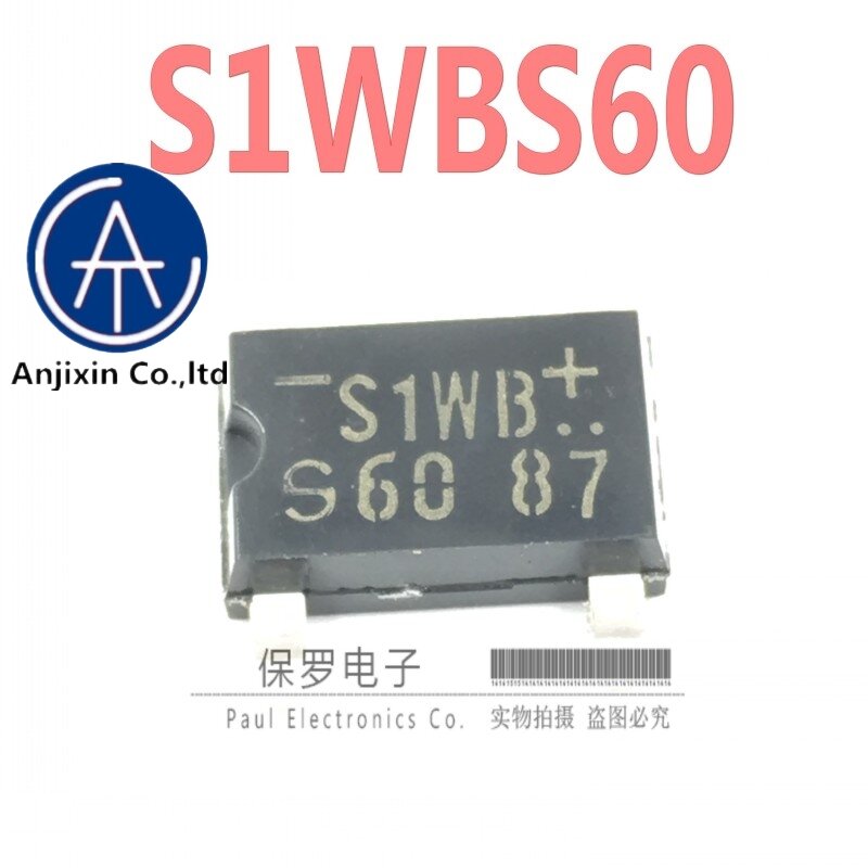 10 قطعة 100% الأصلي والجديد جسر مقوم جسر مربع صغير S1WBS60 S1WB SOP-4 1A/600 فولت في المخزون